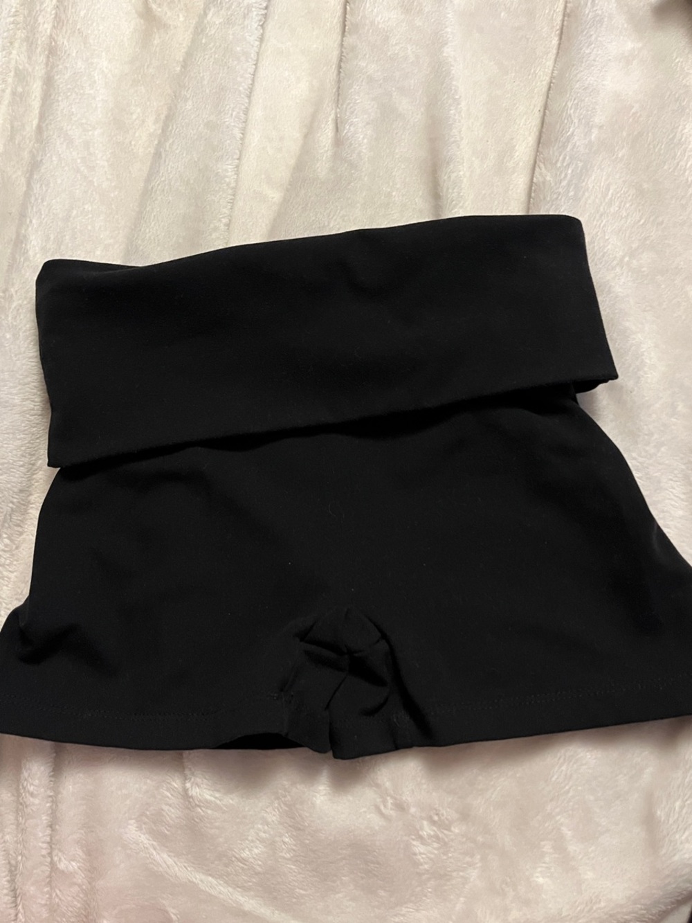 Garage Black Fold-Over Waistband Women's Shorts